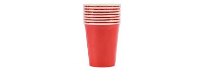 Vaso cartón 9pulg rojo