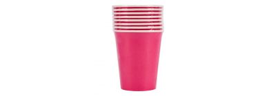 Vaso cartón 9pulg fucsia