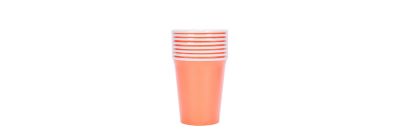 Vaso cartón 9 pulg 8 und naranja