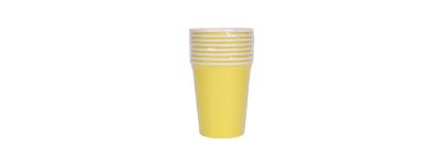 Vaso cartón 9pulg 8und amarillo