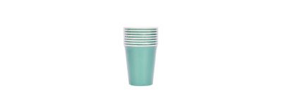 Vaso cartón 9pulg 8und verde