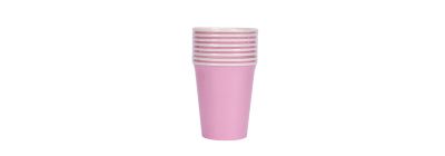 Vaso cartón 9pulg 8und lila