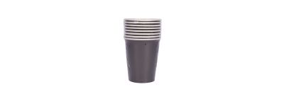 Vaso cartón 9pulg 8und negro