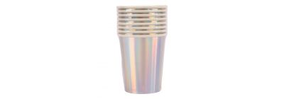 Vaso cartón 9pulg plateado