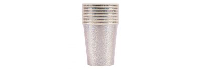 Vaso cartón 9pulg plateado