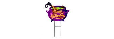 Estaca metálica Happy Halloween