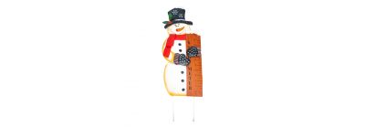 Estaca muñeco de nieve multicolor