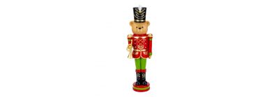 Figura oso soldado navideño