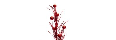 Rama artificial navideña 70cm rojo