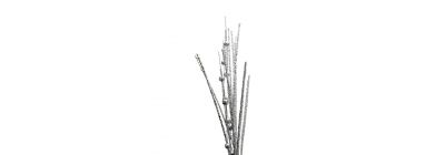 Rama artificial navideña 74cm gris
