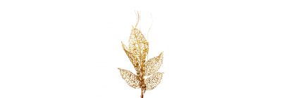 Hoja navideña dorada