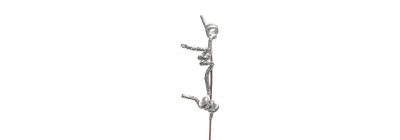 Rama artificial navideña 63cm plateado