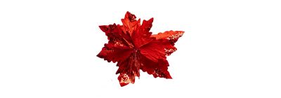 Flor artificial navideña rojo