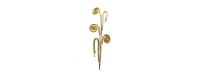 Rama artificial navideña 79cm dorado