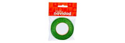 Cinta adhesiva floral verde