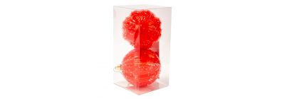 Esfera navideña roja