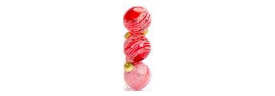 Esfera navideña 8cm 3und rojo y blanco