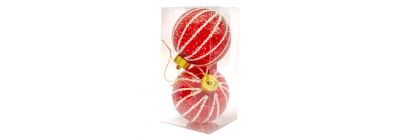 Esferas navideñas escarchadas