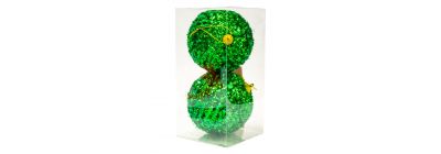 Esferas con relieve verde