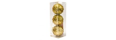 Esfera navideña dorada