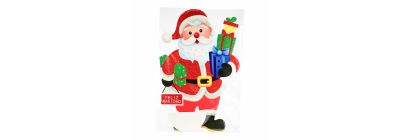 Santa escarchado multicolor 1m