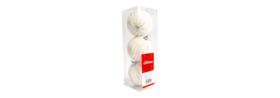 Esfera navideña 10cm blanco tornasol