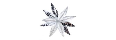 Flor plateada con escarcha