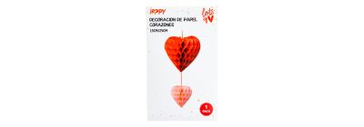 Figura decorativa corazones multicolor