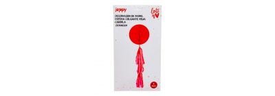 Esfera decorativa papel roja