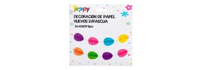 Guirnalda papel huevos multicolor