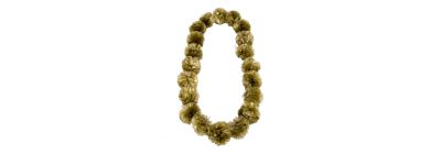 Collar pompón 40pulg dorado
