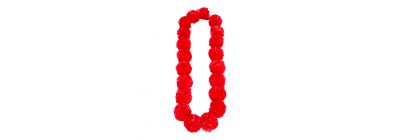 Collar pompón 40pulg rojo