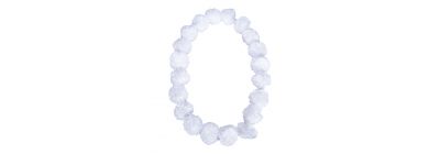 Collar pompón 40pulg blanco