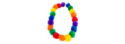 Collar pompón 40pulg multicolor