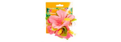 Prensa con flor 11cm Rosado verde