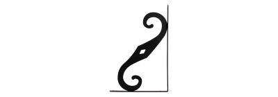 Ángulo metálico 8x12pulg negro