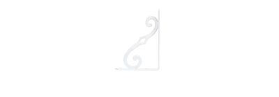 Soporte metal decorativo blanco