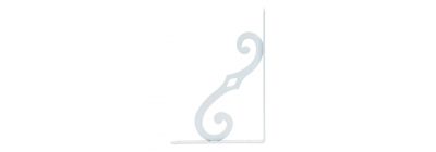 Ángulo metálico 2x8pulg blanco