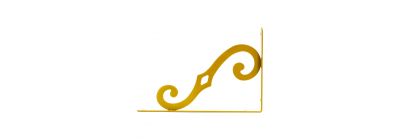 Ángulo metálico decorativo dorado