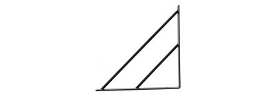 Ángulo metálico 8x8pulg negro
