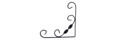 Ángulo metálico con detalle figura negro