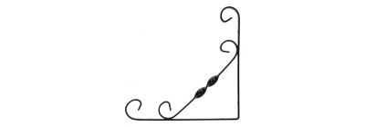 Ángulo metálico 8x8pulg negro