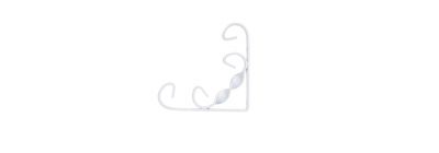 Ángulo metálico decorativo 4x4 pulg blanco