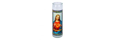 Candela Sagrado Corazón blanca