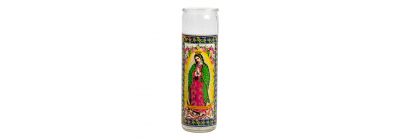 Candela Virgen Guadalupe blanca