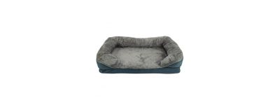 Cama para mascota afelpada gris