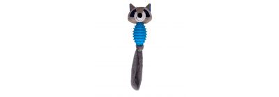 Peluche mapache para mascota afelpado multicolor