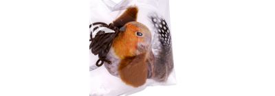 Peluche ave para mascota con sonido multicolor
