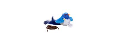 Peluche ave para mascota con sonido multicolor