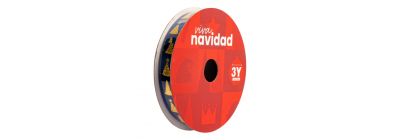 Cinta navideña azul y dorado
